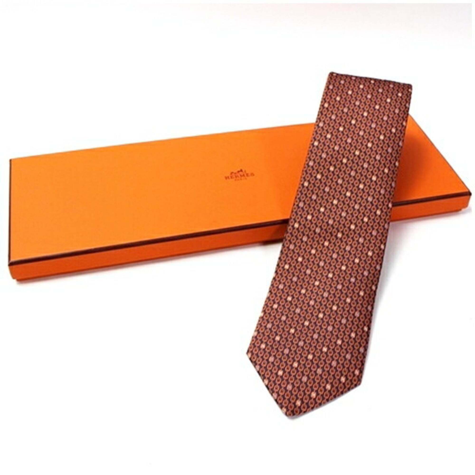 Herms Men's Silk Tie, Slim Fit, Unused, Hermes 656195t